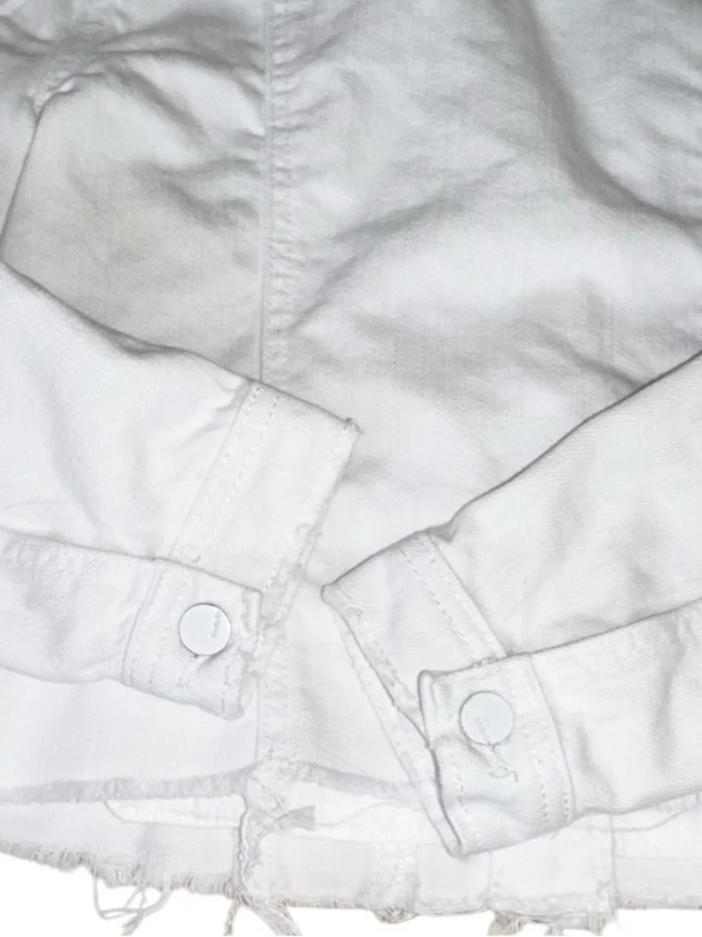 TRACTR boutique white  distress denim jacket girl’s size Large   12  14 16